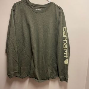 Carhartt long sleeve green t shirt
